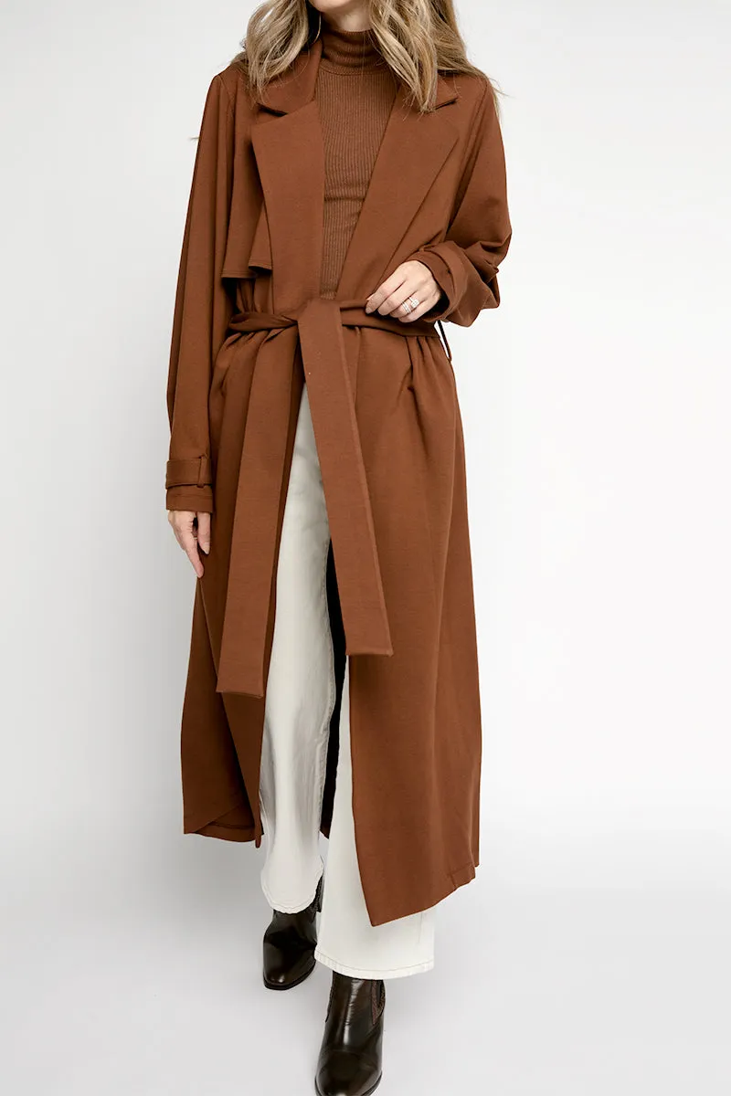 Paradis Trench Coat in Cordovan