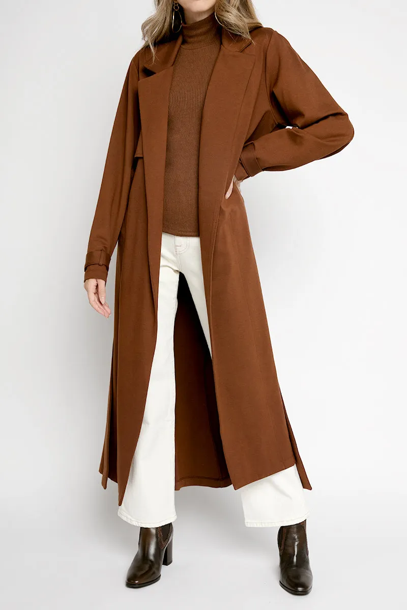 Paradis Trench Coat in Cordovan