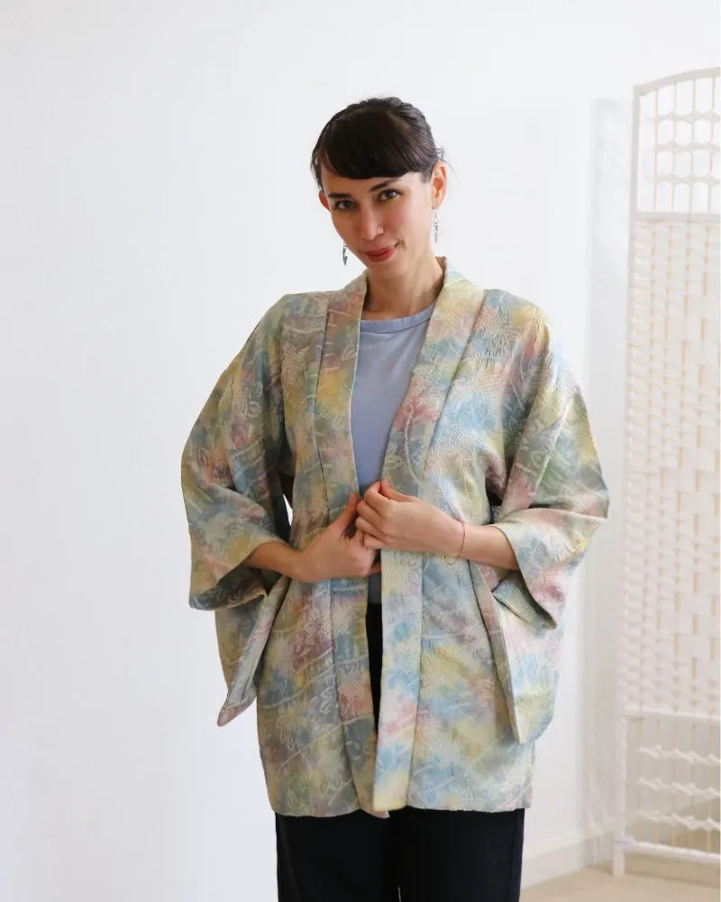 Pastel World Shibori Haori Kimono Jacket