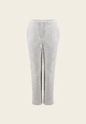 Patchwork Silver Tweed Trousers