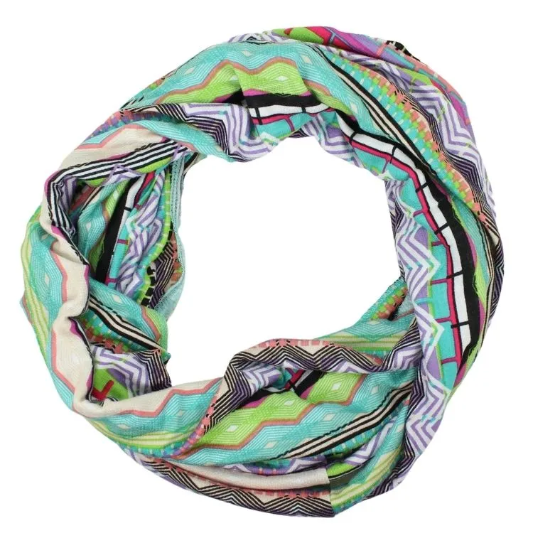 Patterned Jersey Infinity Scarf