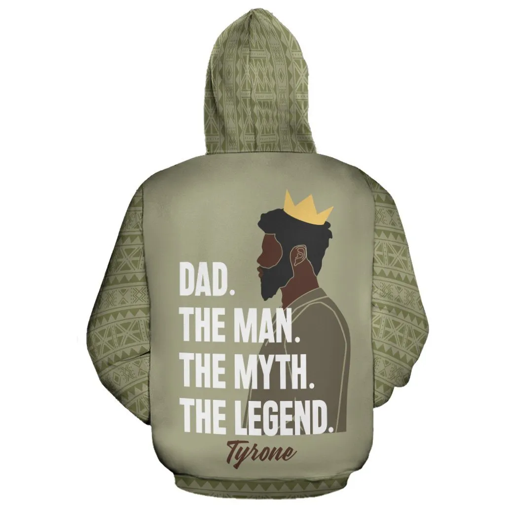 Personalized Black Dad All-over Hoodie