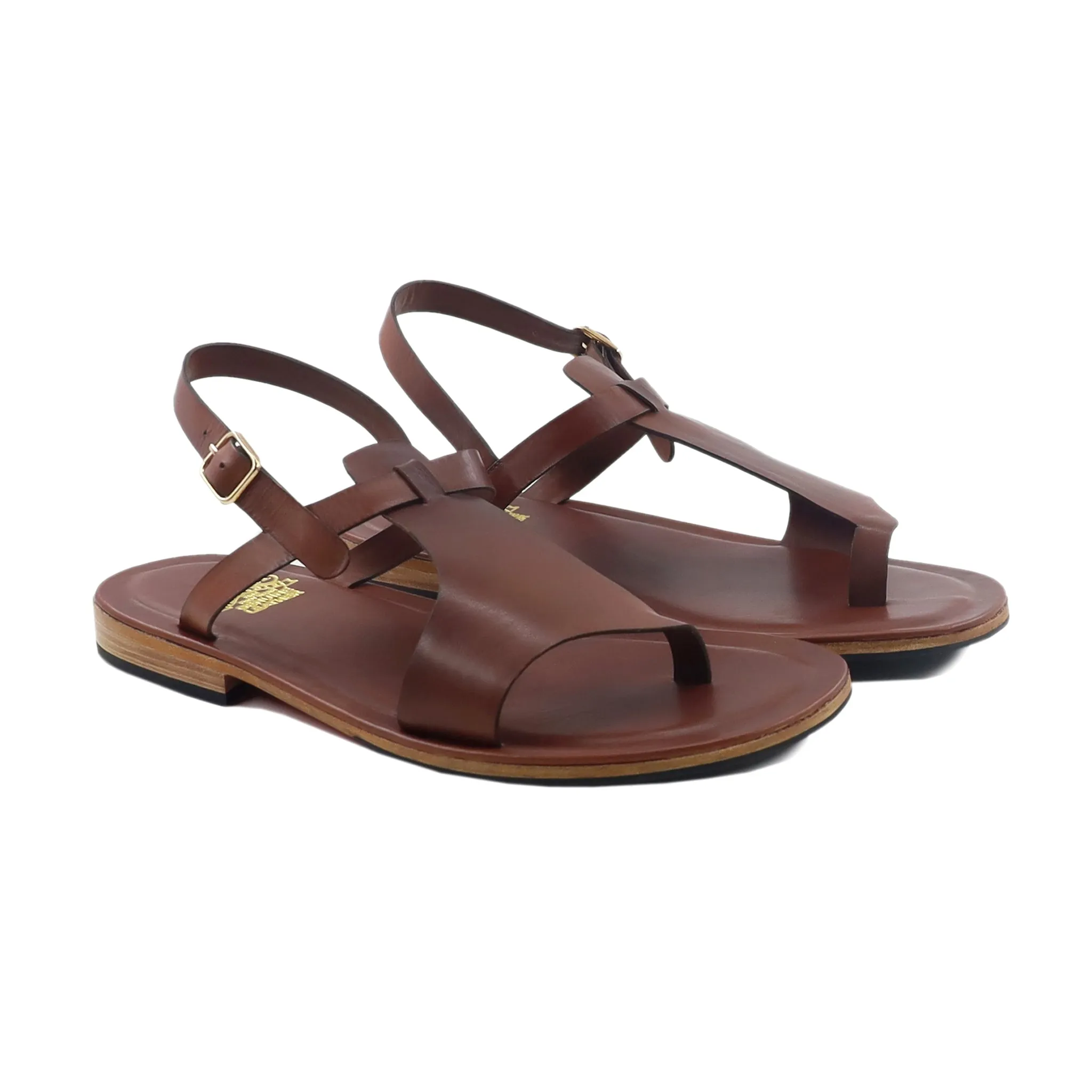 Petal - Men's Brown Calf Leather Sandal