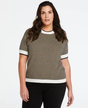 Plus Size Birdseye Sweater Knit Top