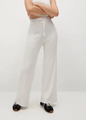 Polyester White Comfy Trousers