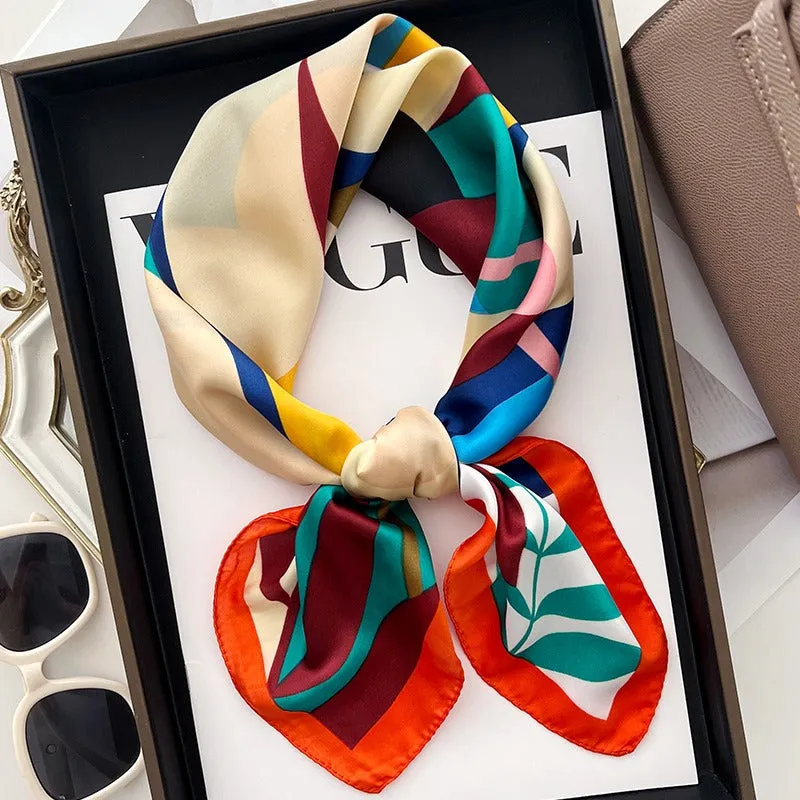 Pre Order:  Trendy Color Block Floral Scarf