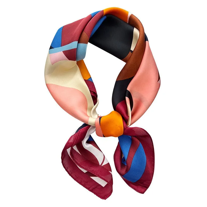 Pre Order:  Trendy Color Block Floral Scarf