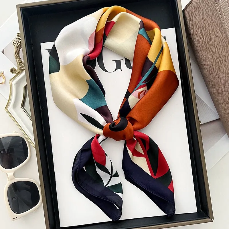 Pre Order:  Trendy Color Block Floral Scarf