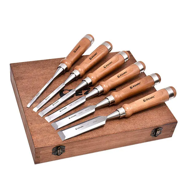 Premium 6Pcs Wood Chisel Tool Sets Woodworking Carving Chisel Kit