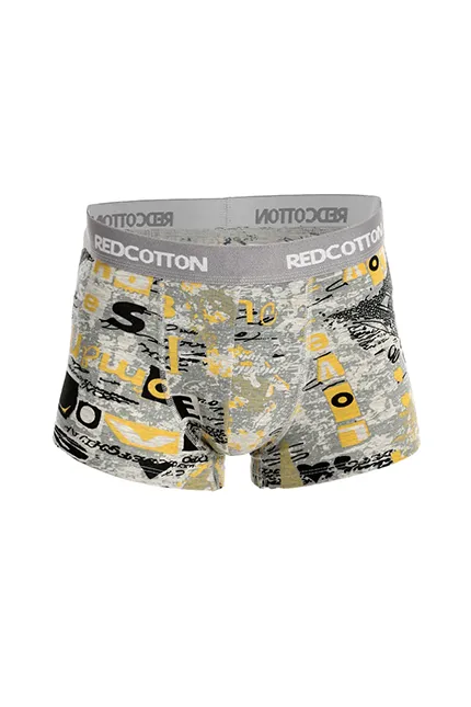 Printed Boxer for Men - Yellow