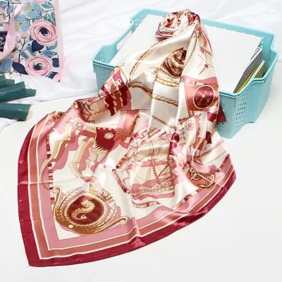 Printed Scarves for Women Spring Summer Professional Airline Stewardess Scarf