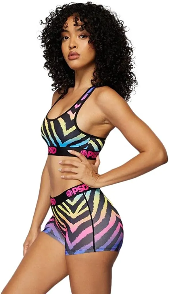 PSD Women's Sports Bra Multi/Rainbow Zebra