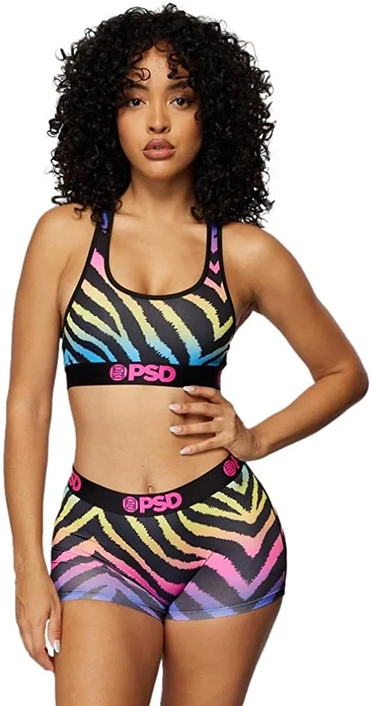 PSD Women's Sports Bra Multi/Rainbow Zebra