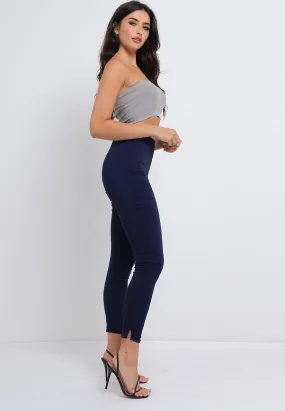 Pull On Skinny High Waisted Trousers