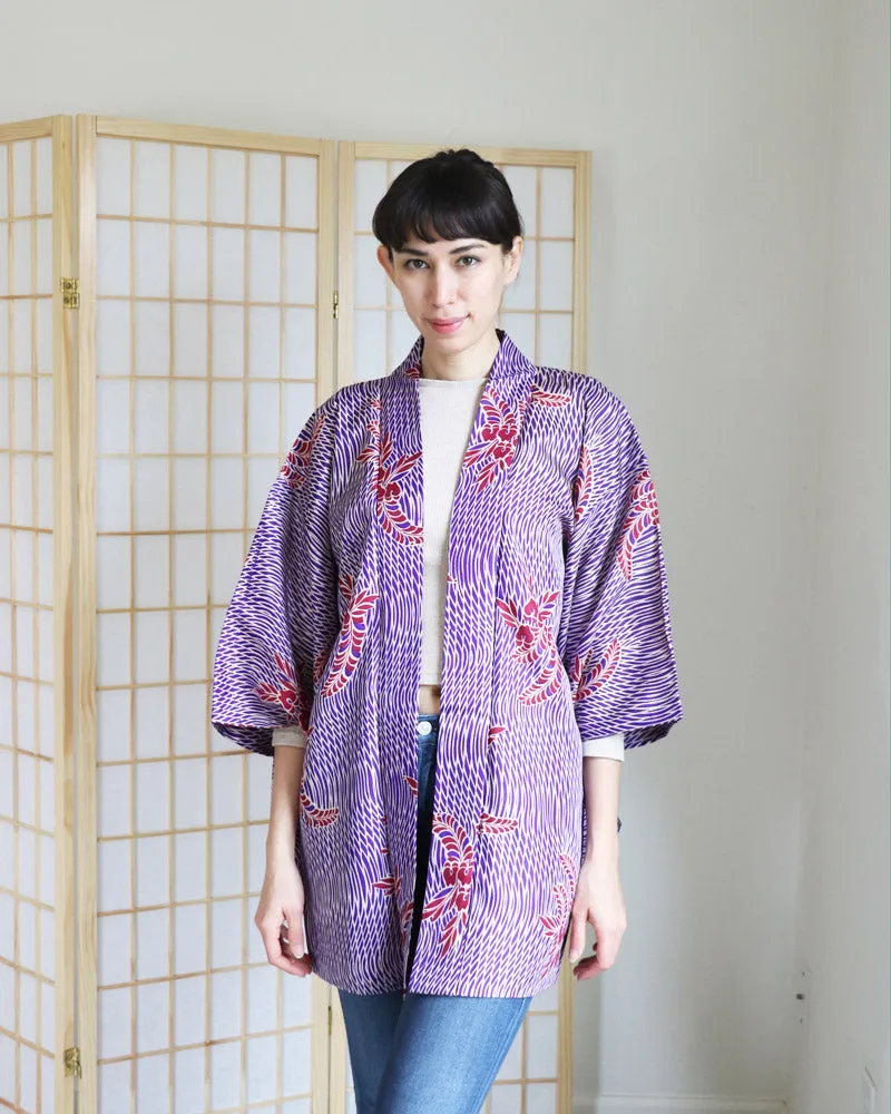 Purple Wisteria Haori Kimono Jacket