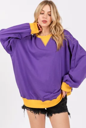 Purple/Yellow Gameday French Terry Sweatshirt