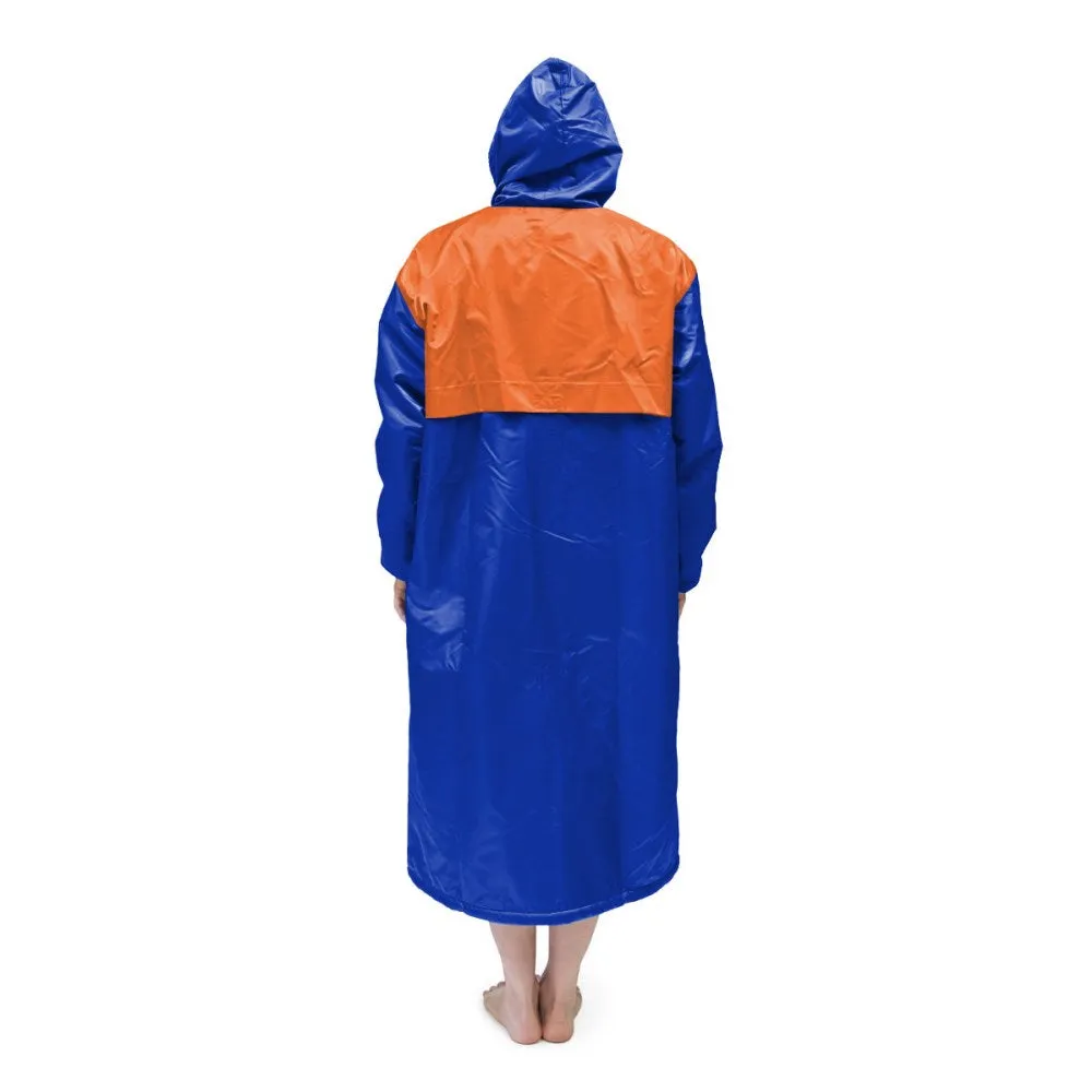 Q Royal & Orange Solid Swim Parka