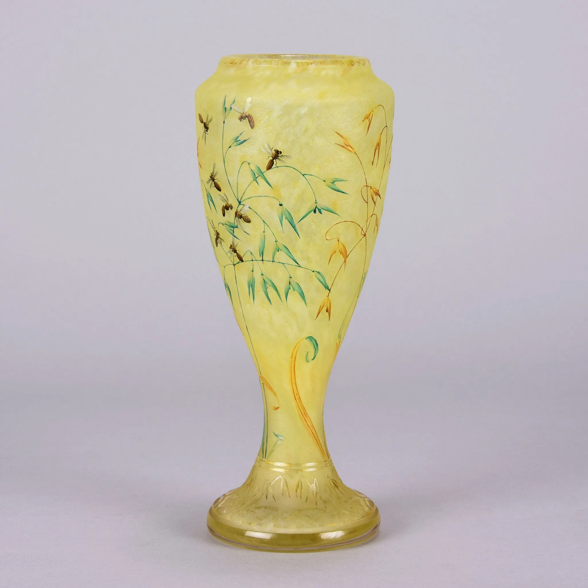 "Bees and Flowers Vase" by Daum Frères