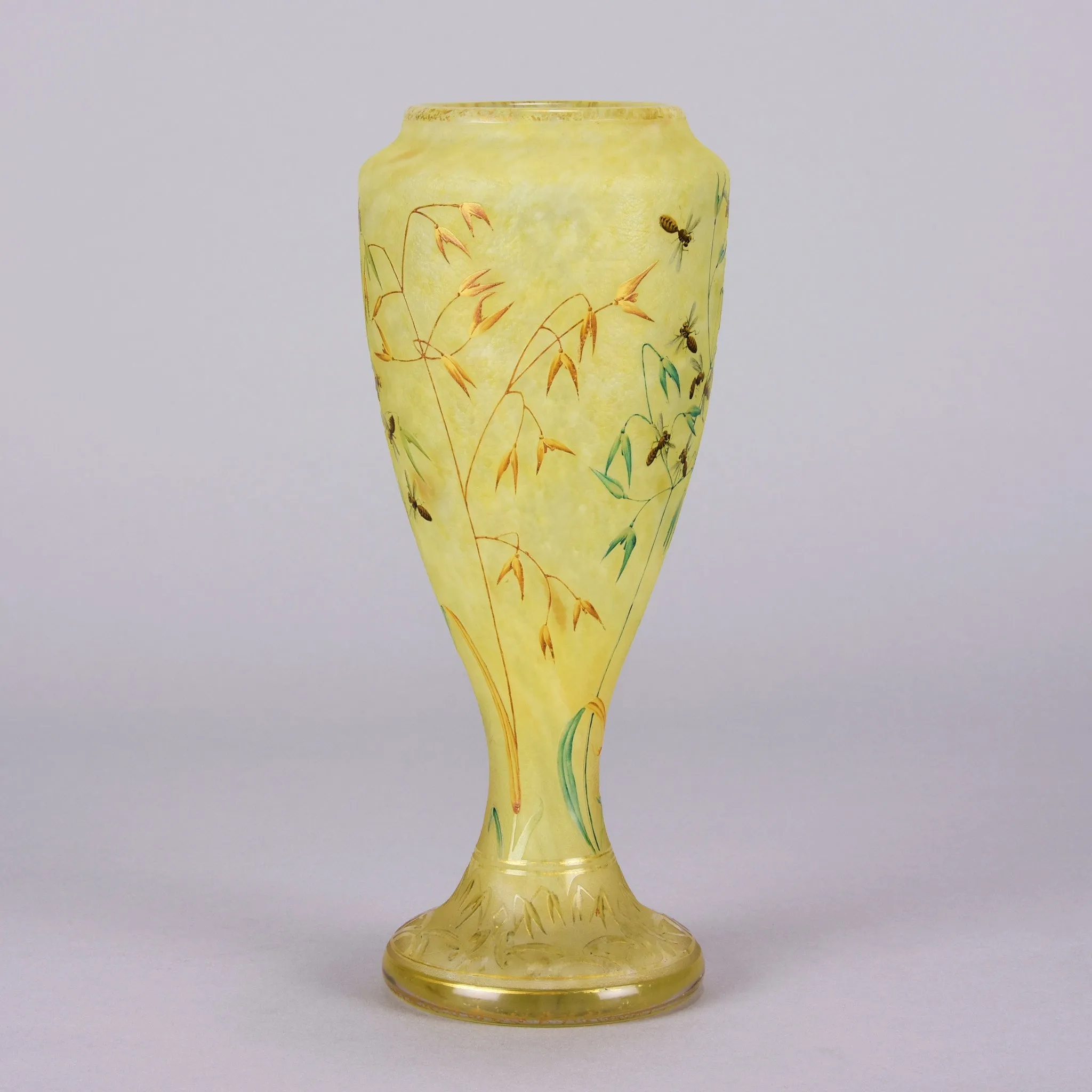 "Bees and Flowers Vase" by Daum Frères