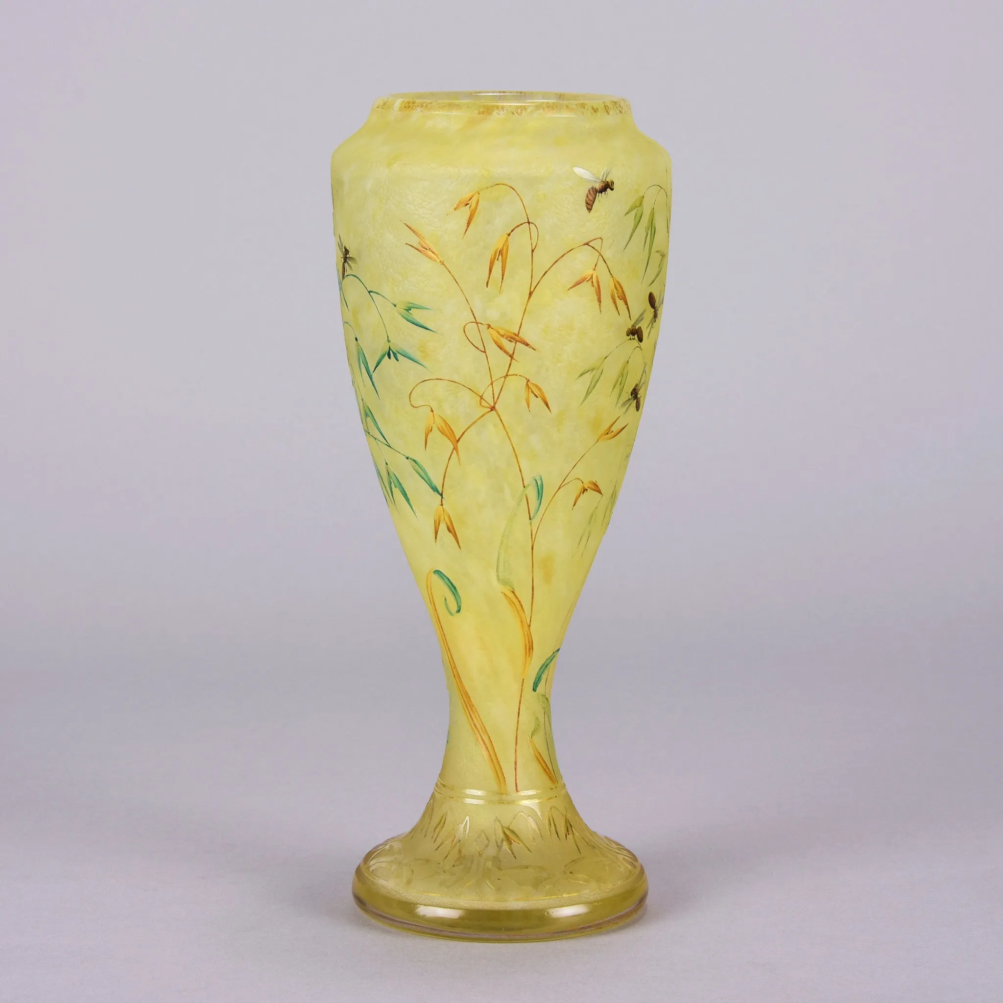 "Bees and Flowers Vase" by Daum Frères