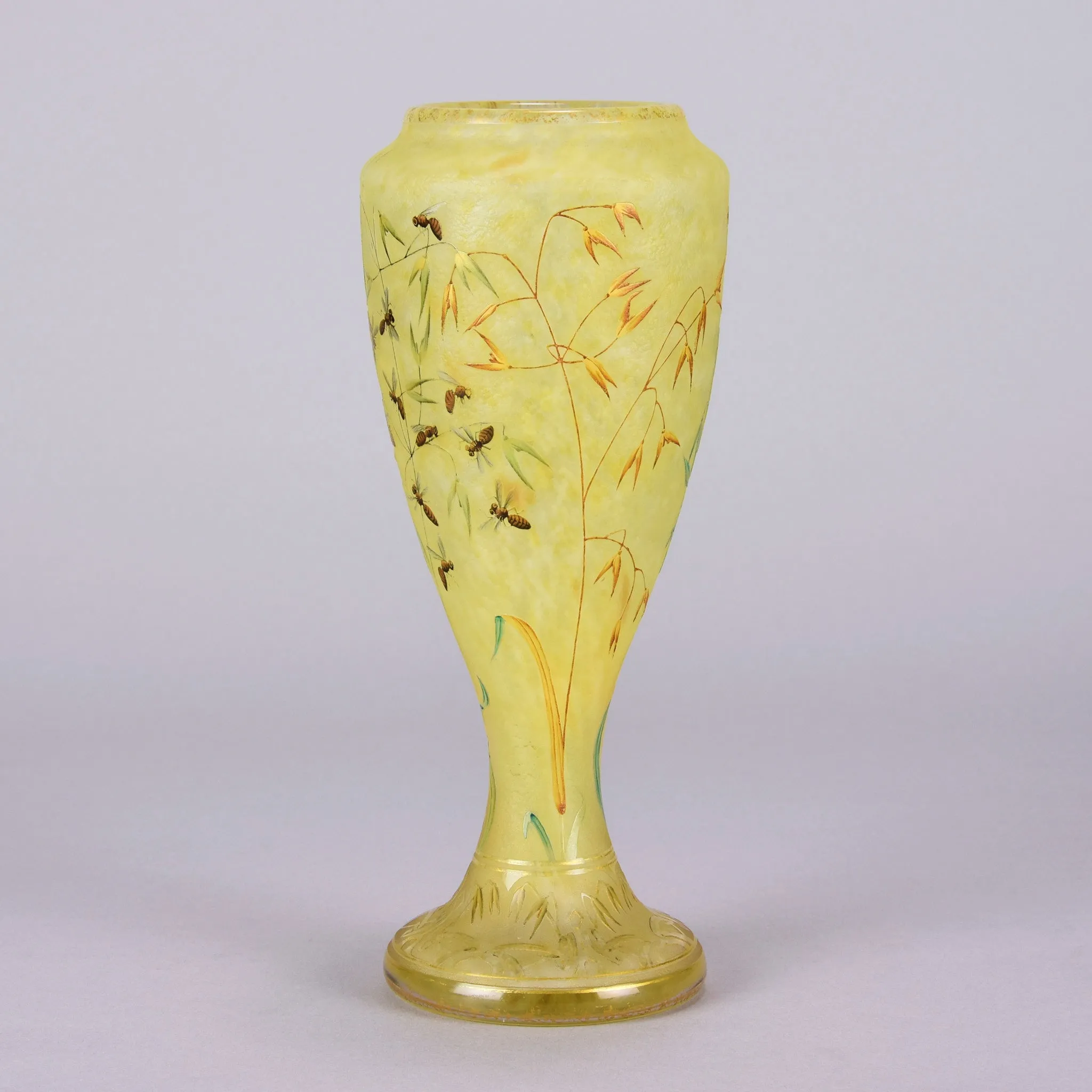 "Bees and Flowers Vase" by Daum Frères