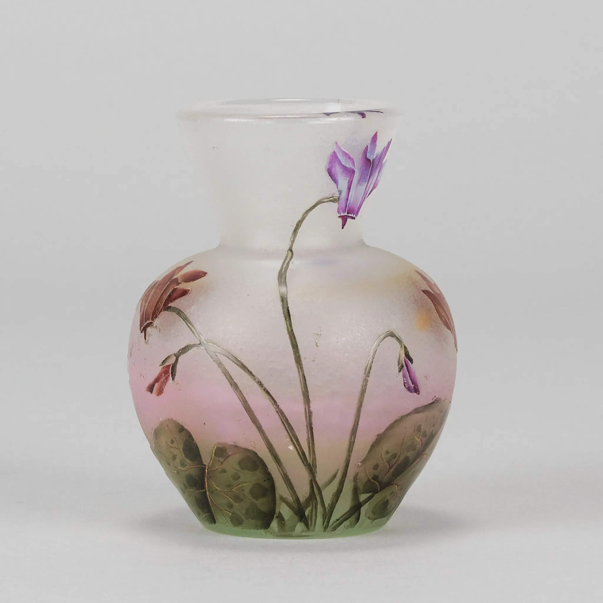 "Cyclamen Vase" by Daum Frères