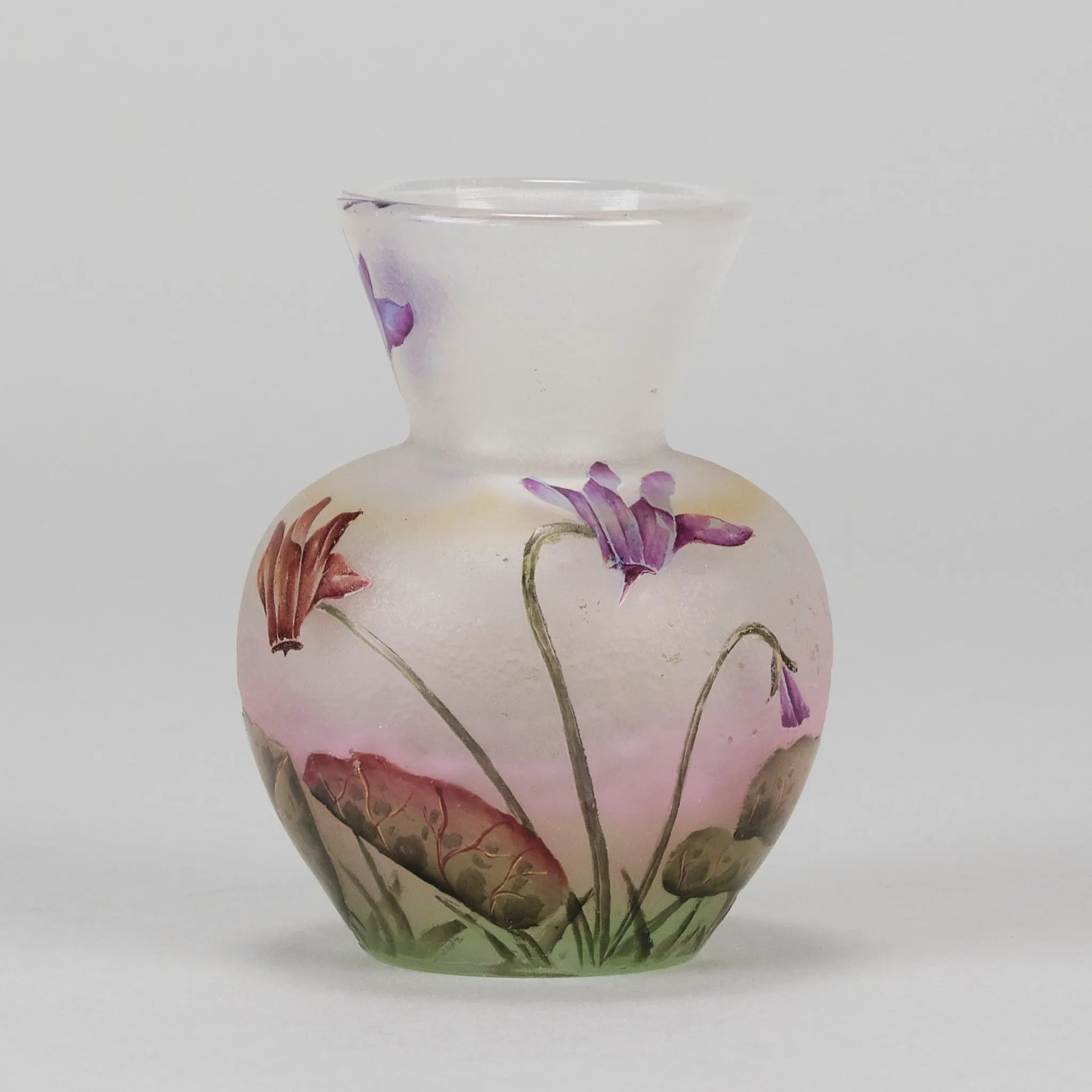 "Cyclamen Vase" by Daum Frères