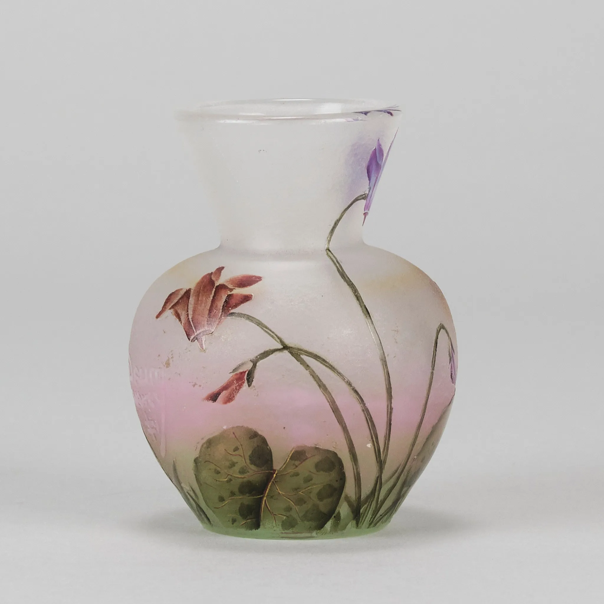 "Cyclamen Vase" by Daum Frères