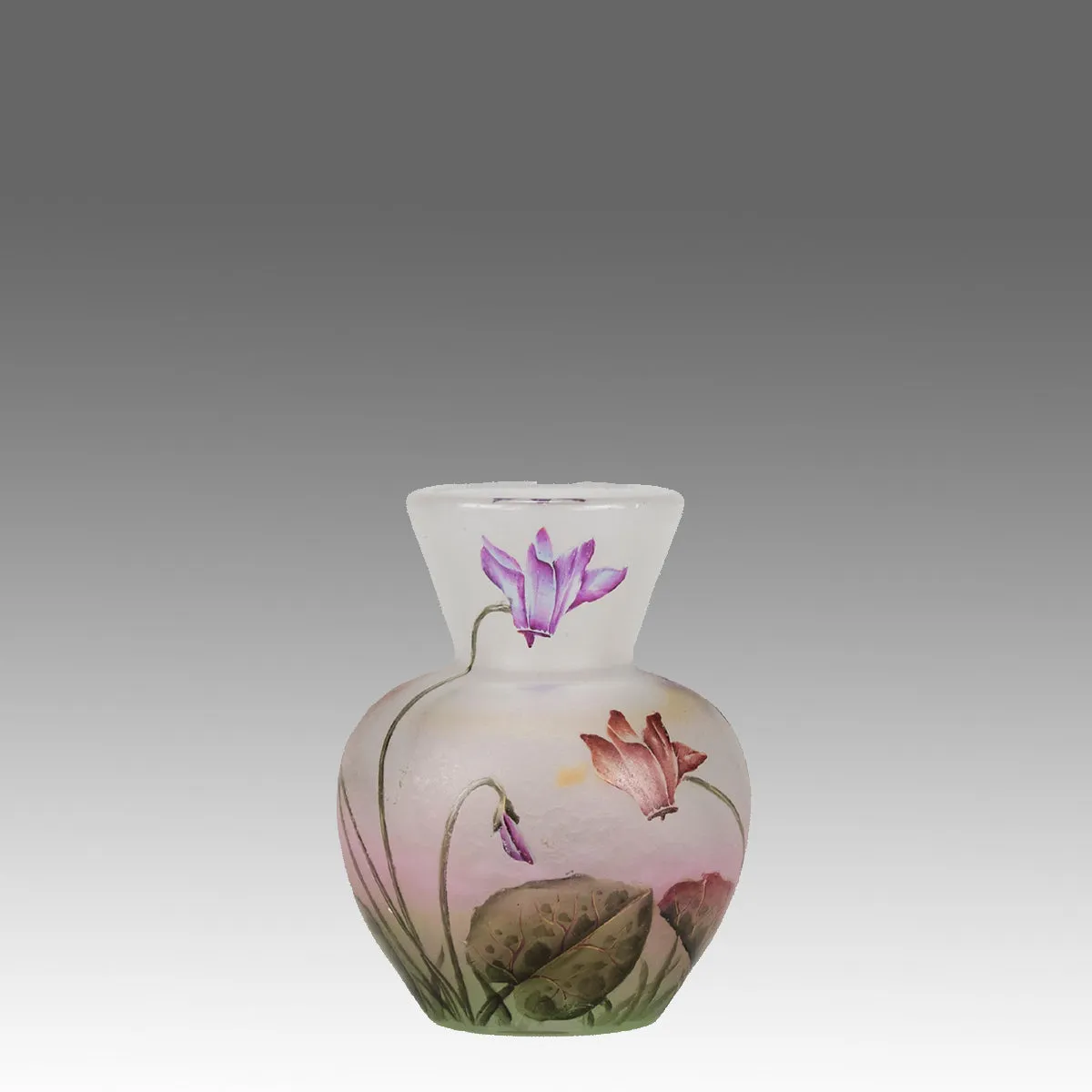 "Cyclamen Vase" by Daum Frères