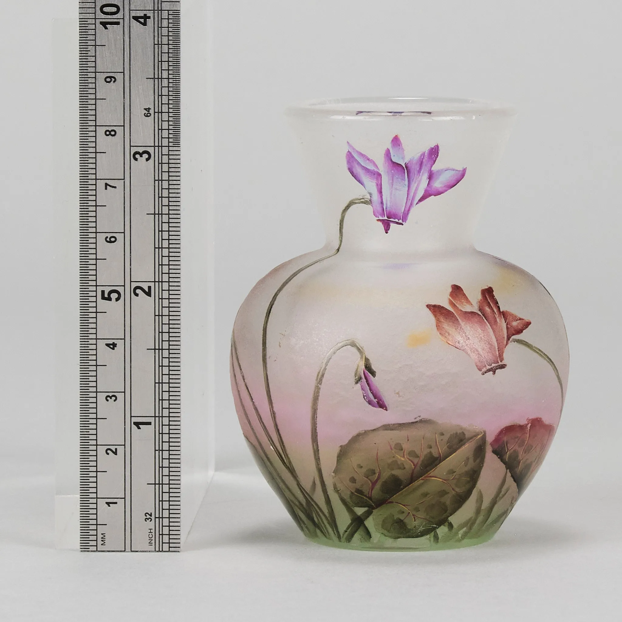 "Cyclamen Vase" by Daum Frères