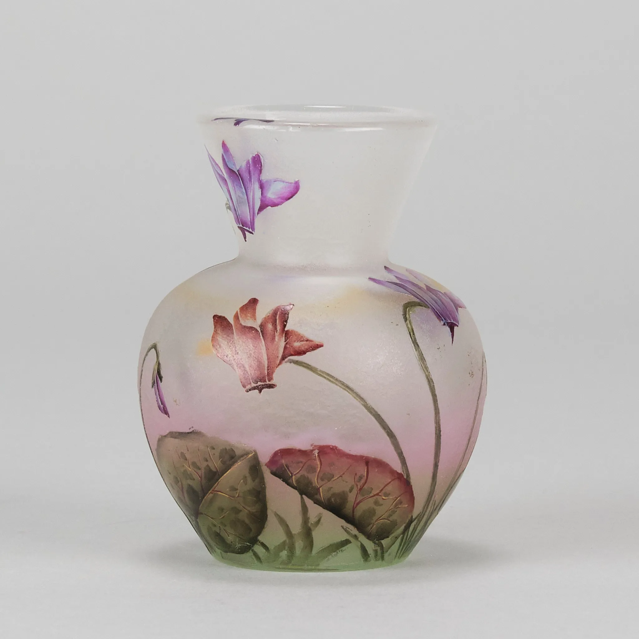 "Cyclamen Vase" by Daum Frères