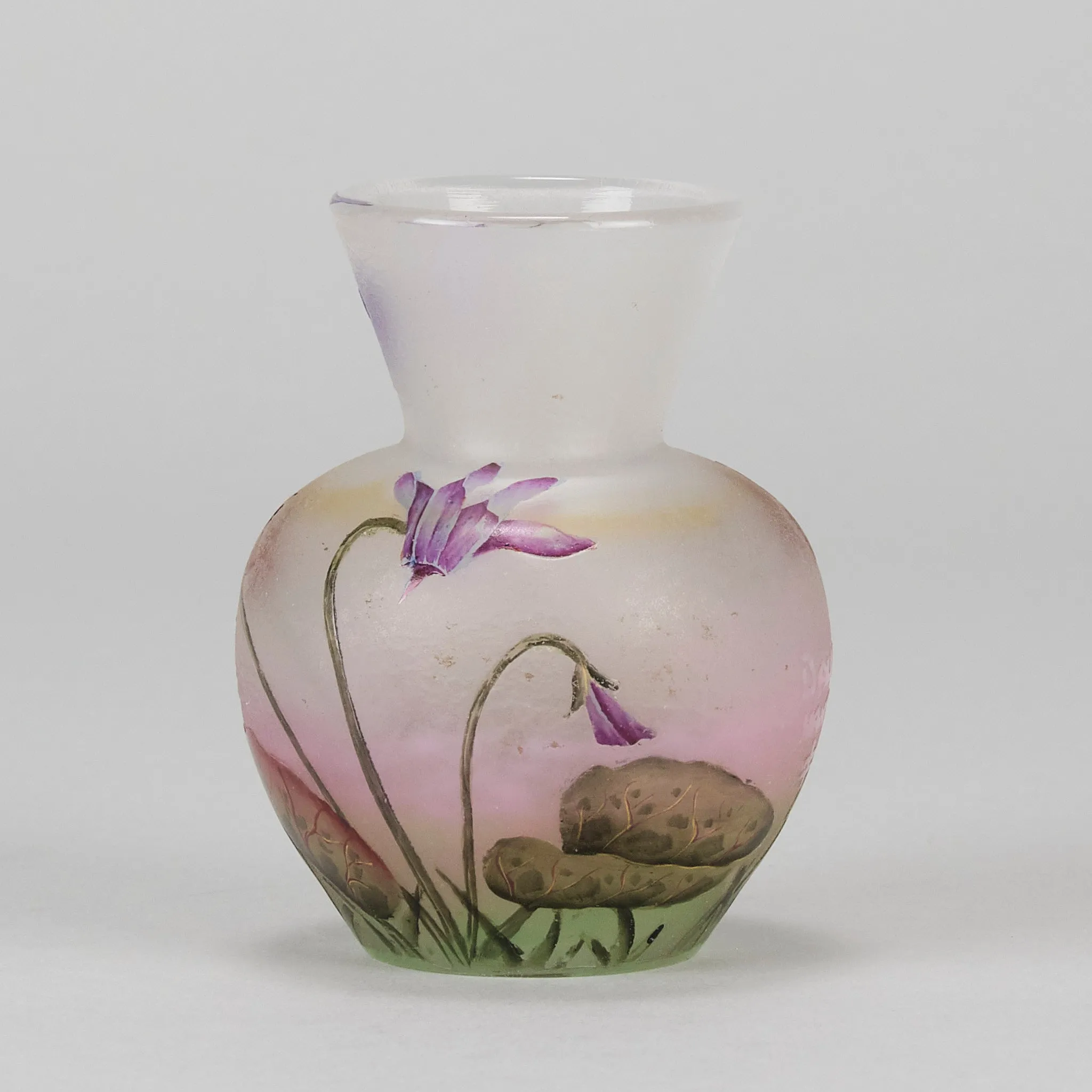 "Cyclamen Vase" by Daum Frères