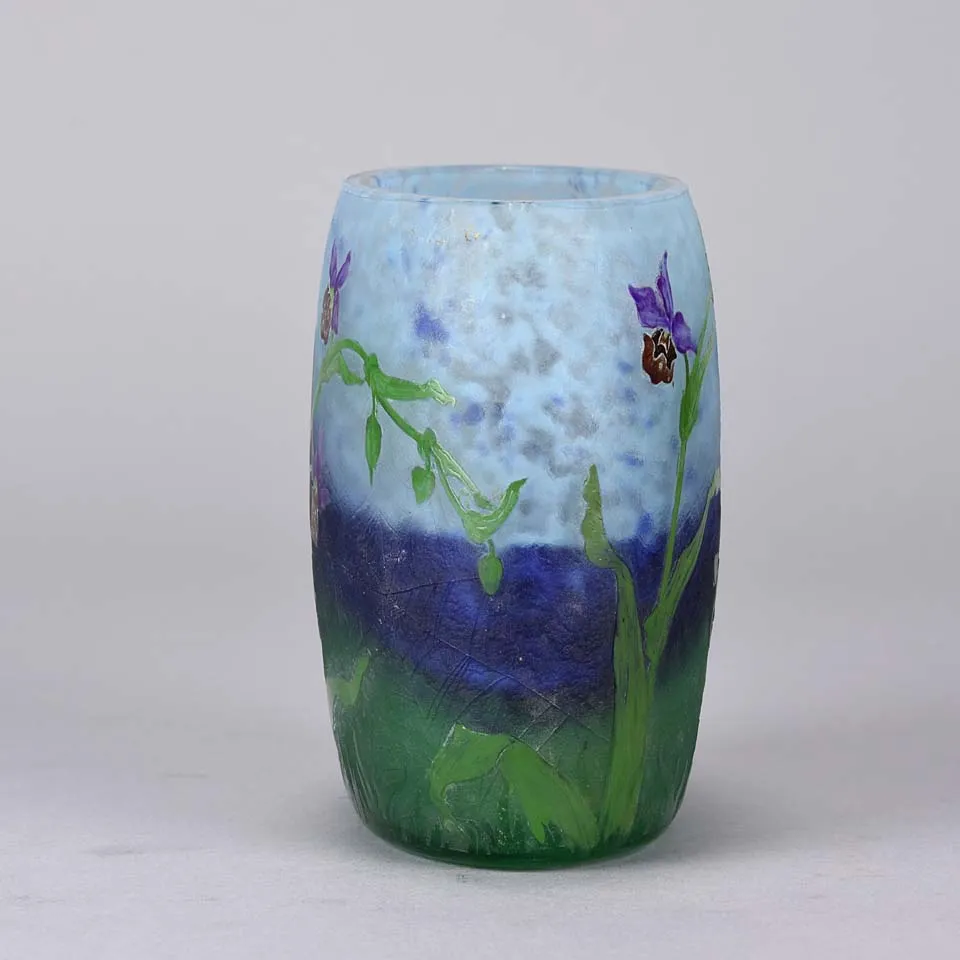 "Floral Lake Landscape Vase" by Daum Frères