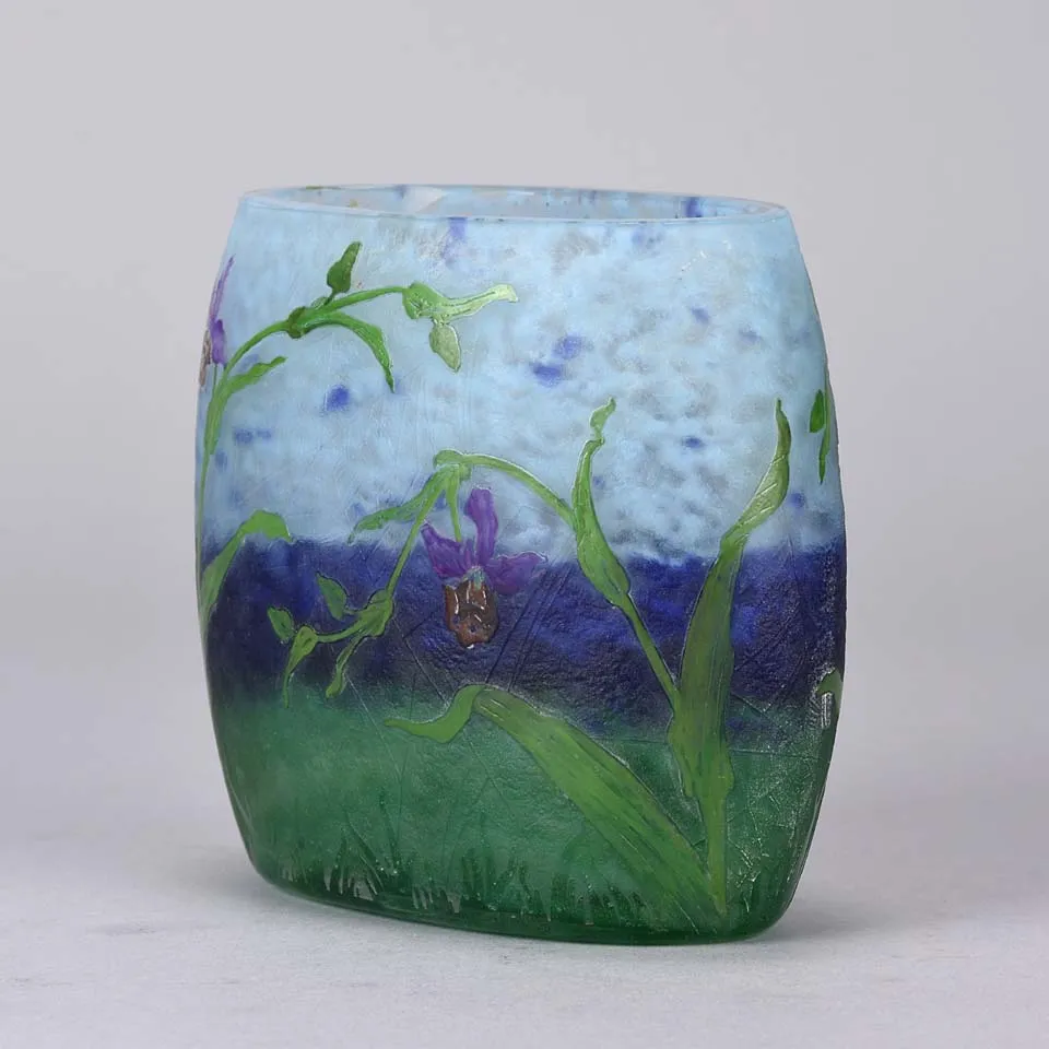 "Floral Lake Landscape Vase" by Daum Frères