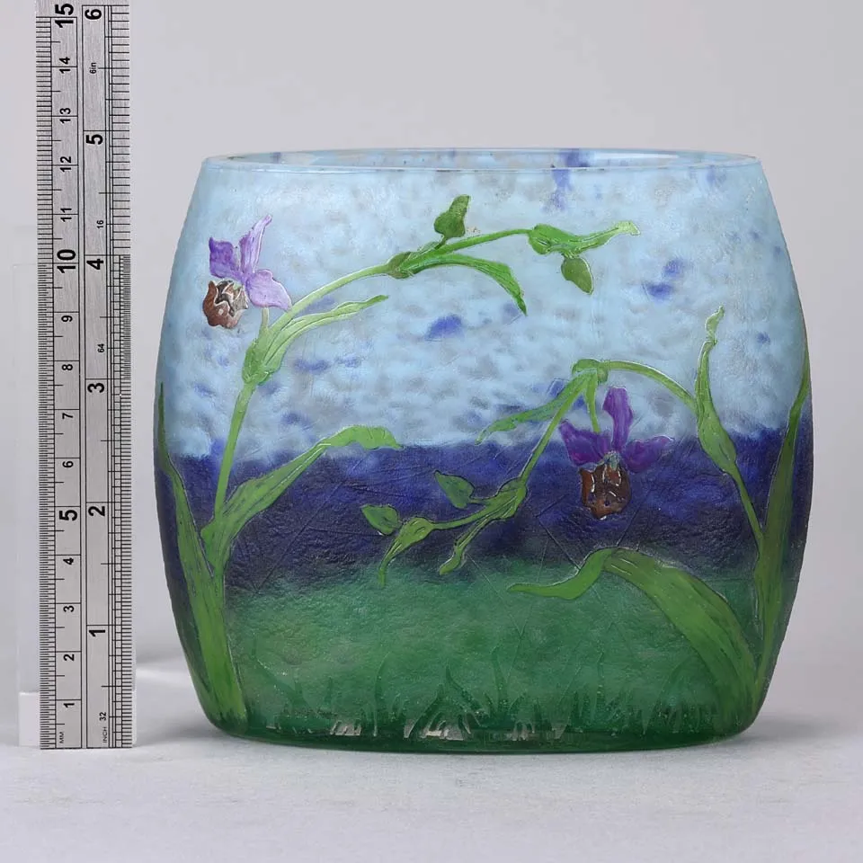 "Floral Lake Landscape Vase" by Daum Frères