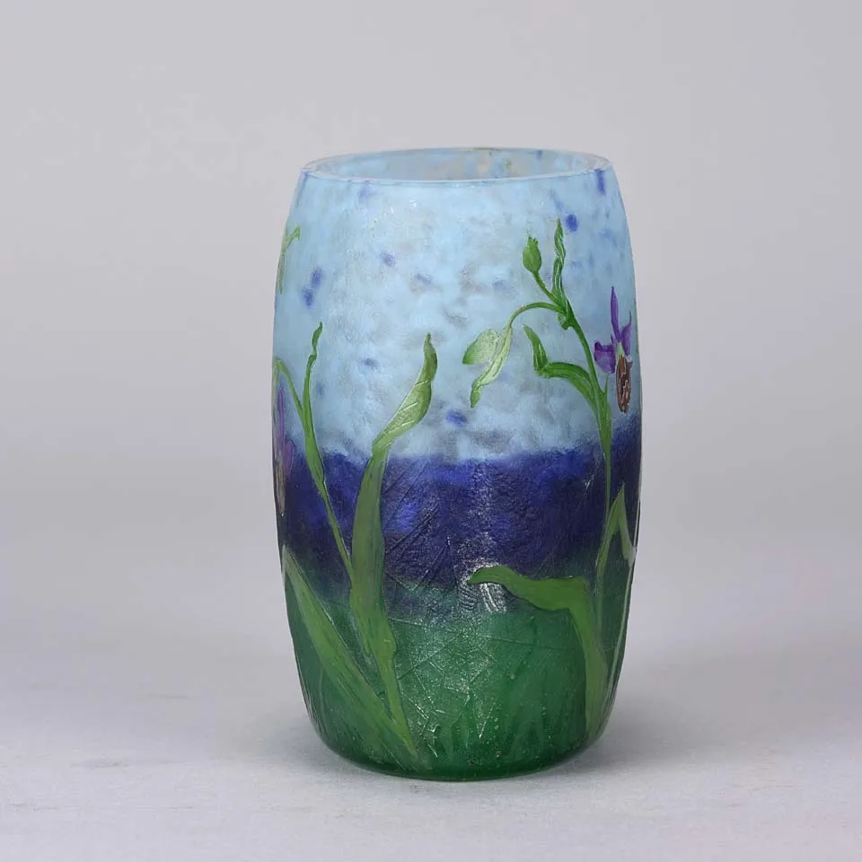 "Floral Lake Landscape Vase" by Daum Frères