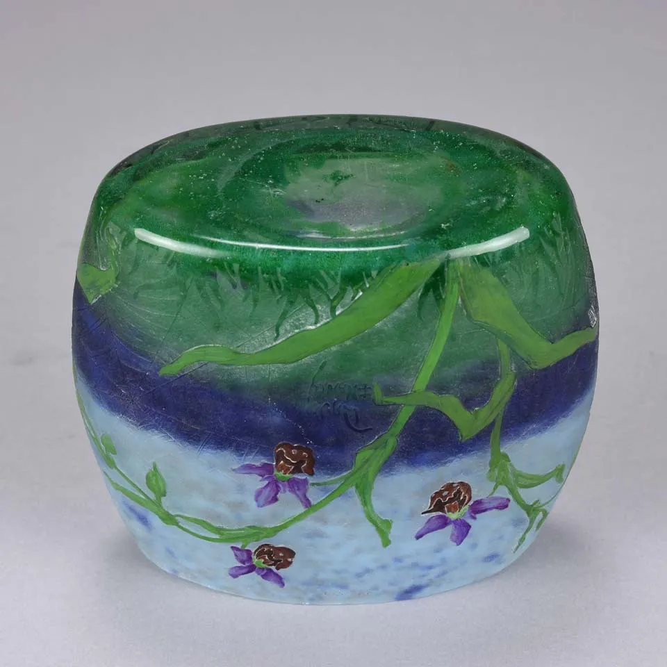 "Floral Lake Landscape Vase" by Daum Frères