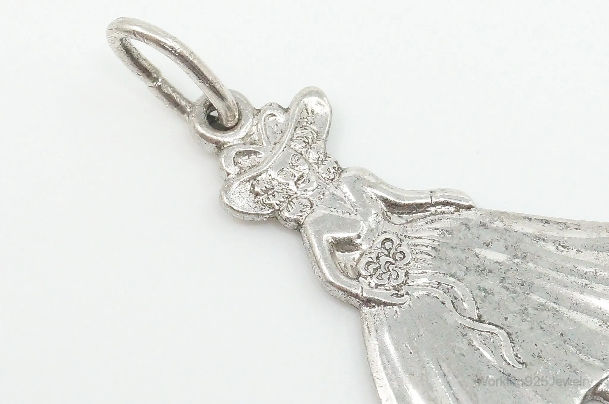 RARE Vintage Carl Art Fancy Lady In Dress & Hat Sterling Silver Charm