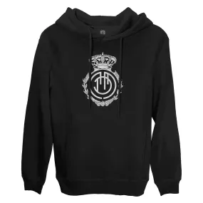 RCD Mallorca Mono Badge Fleece Pullover Hoodie - Black