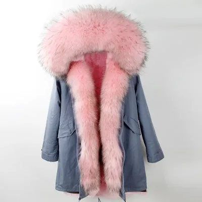 Real Fur Thick Hooded Faux Fur Liner Parkas (Mutli- Colors, Styles)