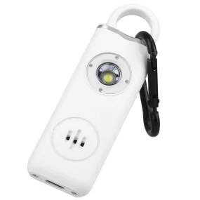 Rechargeable Personal Safety Alarm Portable 130dB Self-defense Siren with Strobe Light LED Light Carabiner Emergency Escape Tool for Women Kids Elderl