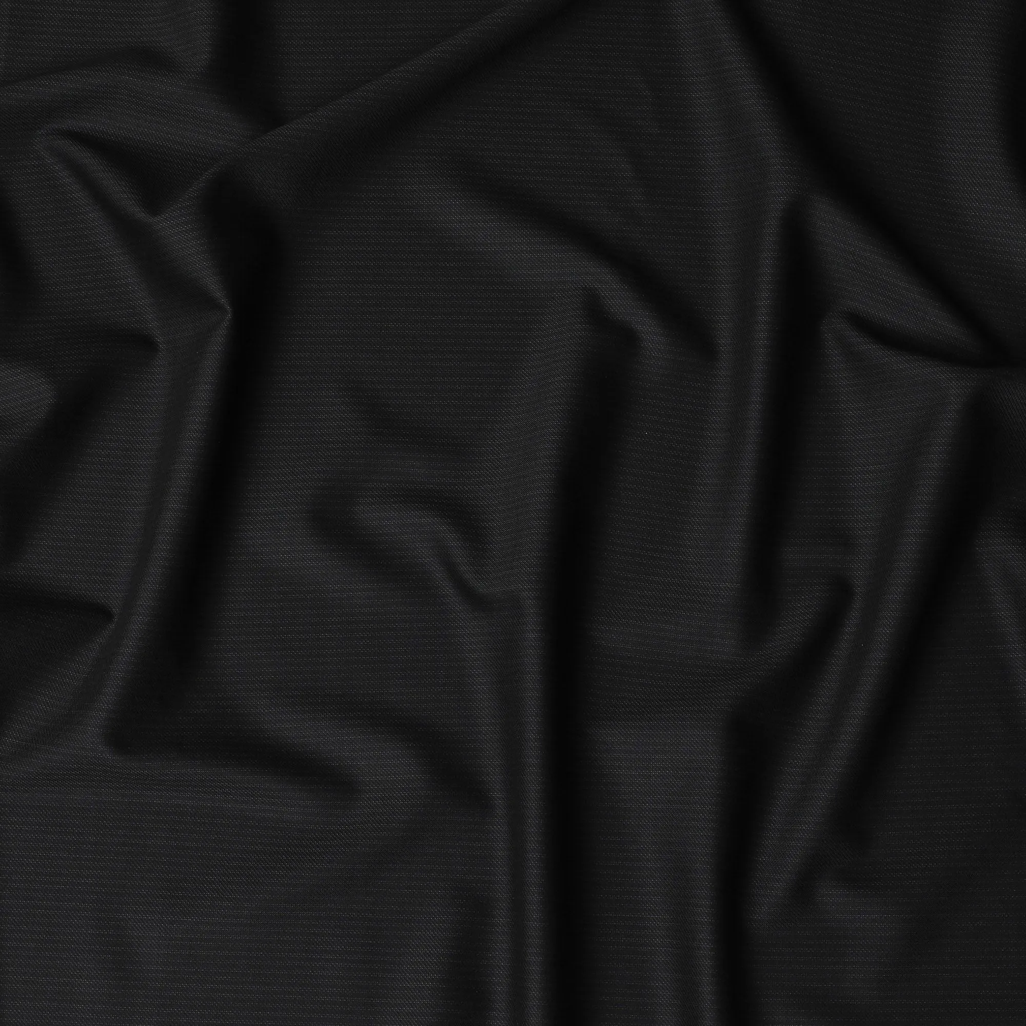 Refined Black Wool Suiting Fabric - UK Crafted, 150cm Width, 4 Mtrs Per Piece-D17760