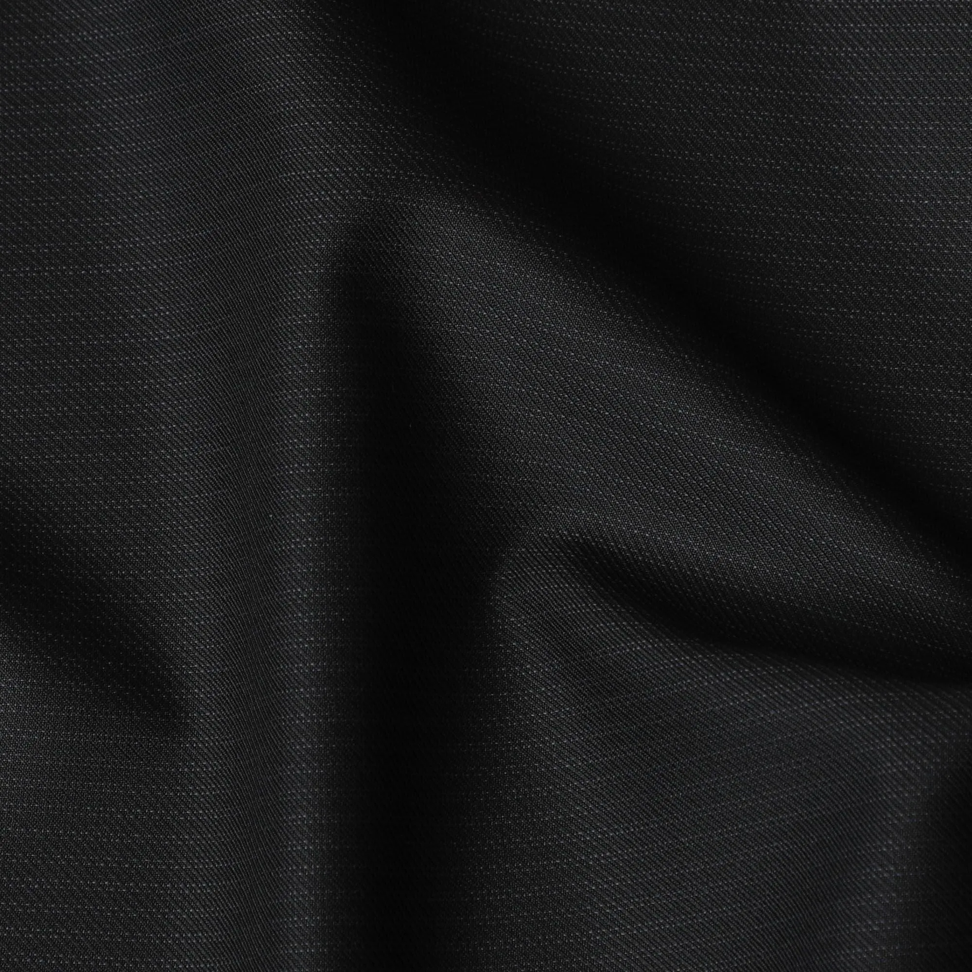 Refined Black Wool Suiting Fabric - UK Crafted, 150cm Width, 4 Mtrs Per Piece-D17760