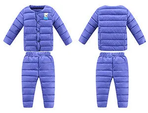 Russian Winter ! New 2016 Baby Boy Winter Children Girls Down Coats Set Clothing Children's Winter Jacket Pants for Girls Boys