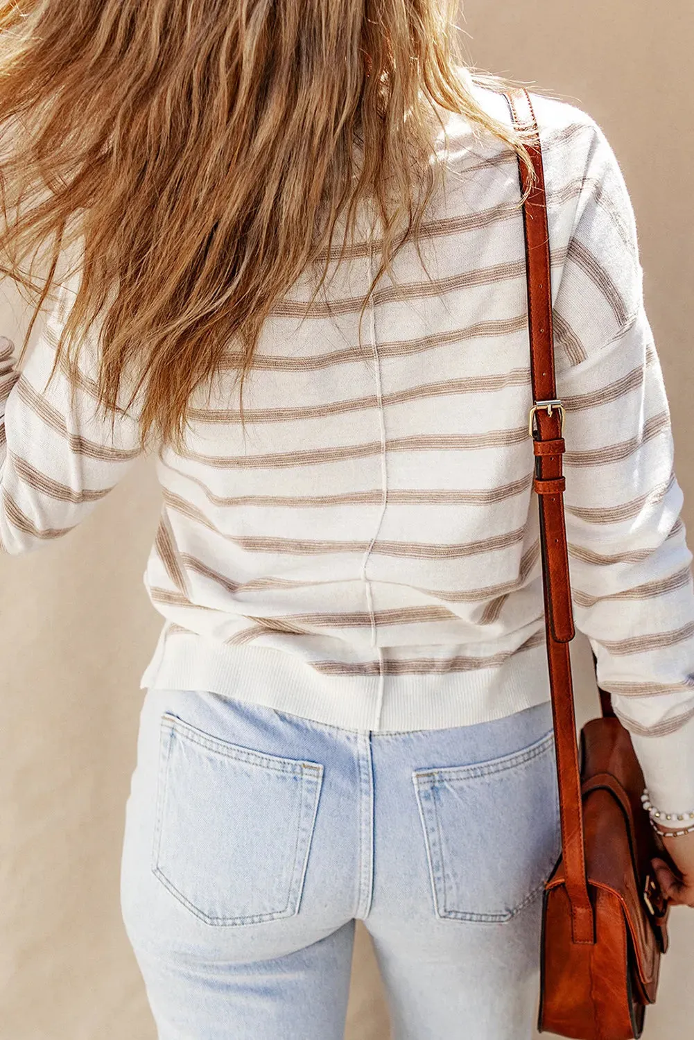 Sadie Cowl Neck Striped Sweater