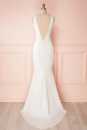 Sanya Ivory | Backless Mermaid Gown