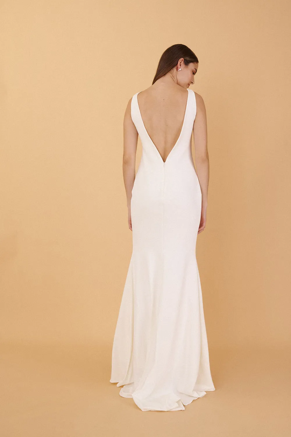 Sanya Ivory | Backless Mermaid Gown