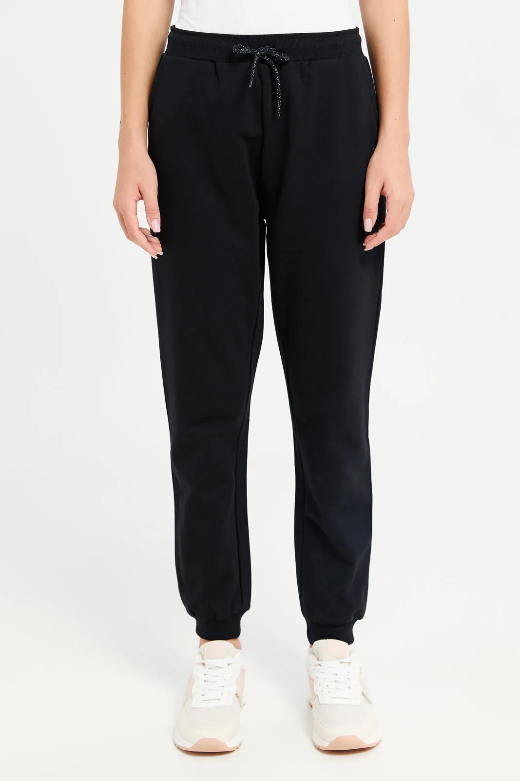 Senior Girls Black Basic Active Pants