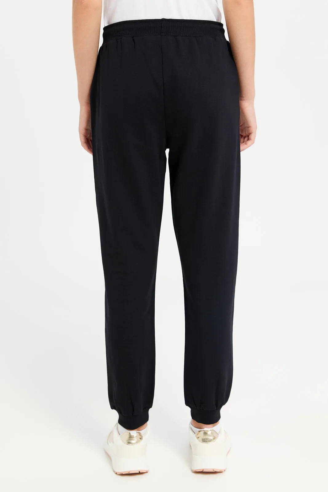 Senior Girls Black Basic Active Pants