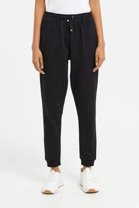 Senior Girls Black Basic Track Pants